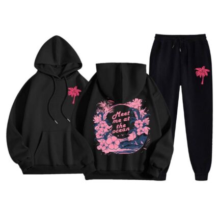 Meet Me At Ocean Black Tracksuit